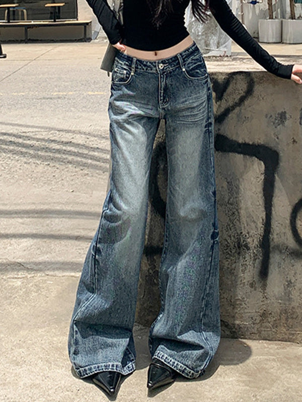 Heavy Craftsman Whiskers Washed Flare Jeans