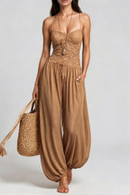 Aria Lace Bodice Boho Jumpsuit