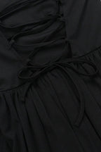 Strapless Princess Seam Gathered Skirt Fit and Flare Mini Dress