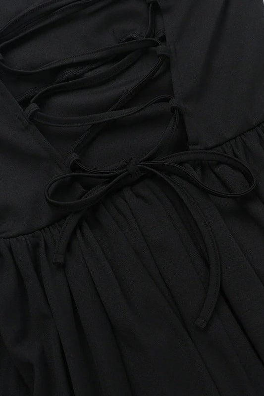 Strapless Princess Seam Gathered Skirt Fit and Flare Mini Dress