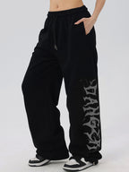 Vintage Hiphop Alphabet Graphic Baggy Sweatpants