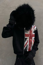 National Flag Pattern Printed Hoodie