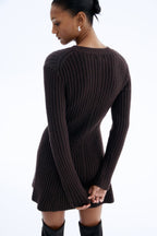 Lacy Knit Mini Dress