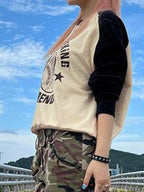Raglan Sleeve Oversized Short Sleeve Tee