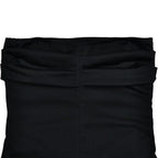 Flora Strapless Ruffle Maxi Dress in Black