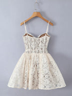 Lace Corset Mini Dress Sweetheart Collar A-line Birthday Party Sexy Strap Dress 2026