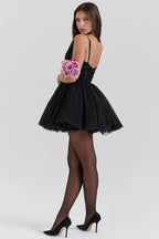 Chiffon Lace-up Backless Dress