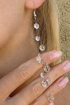 Clear Crystal Dewdrop Earrings