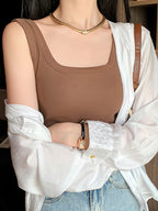 Suspender Belt Bra Pads Tank Top