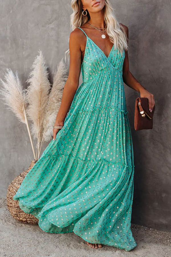 Teresa Chic Adjustable Tiered Maxi Dress Statement Occasion Edit
