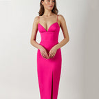 Slim Fit V-Neck Sling Dress
