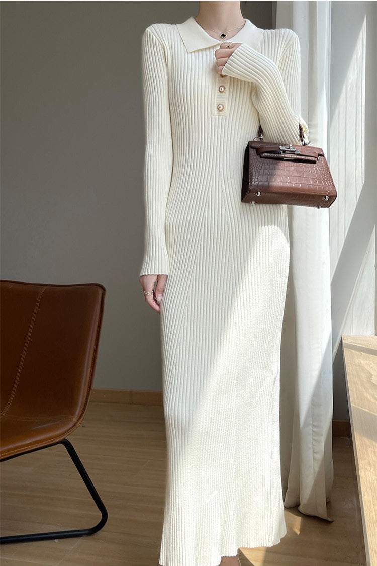 Collared Maxi Sweater Dress