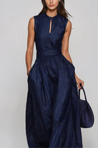 Hermanus Sleeveless Striped Wide Leg Jumpsuit