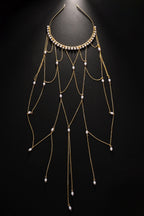 Fashionable Mesh Pearl Tassel Headband