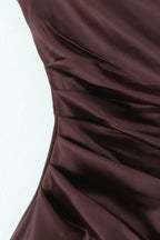 Square Neck Tie Waist Bodycon Mermaid Prom Dress
