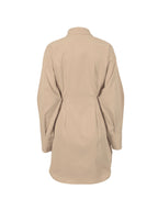 Fold Pleated Detail Shirt Mini Dress