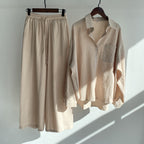 Casual  Loose Wide Legs Two-Pieces Set