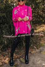 Cozy and Kind Leopard Slit Relaxed Sweatshirt
