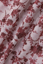Red Spaghetti Strap Backless Ditsy Floral Print A-Line Maxi Dress