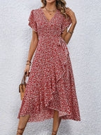 Zoraida Effortless Floral Wrap Dress Statement Occasion Edit