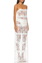 Seraphina  Lace Sheer Slip Maxi Dress