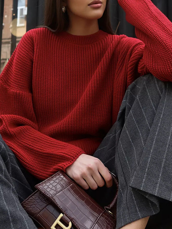 | Oversize sweater in warm color