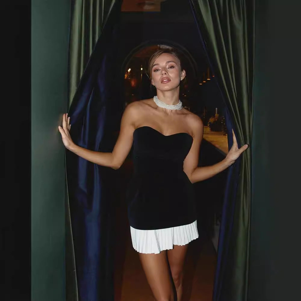 REECE WHITE RUFFLE MINI DRESS