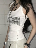 Retro Punk Rock Halter Cami Top