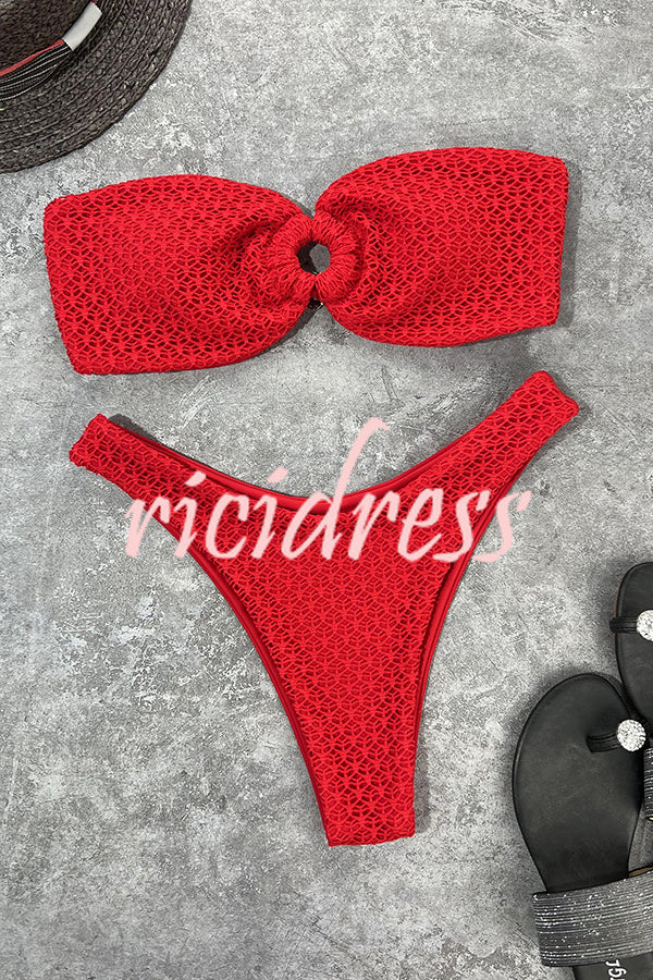 | Bandeau Bikini with Ring Neckline