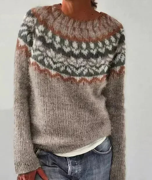 | Retro sweater in fall colors