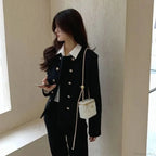 Camellia Rhombus Chain Bucket Crossbody