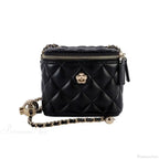 Camellia Rhombus Chain Bucket Crossbody