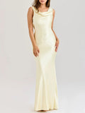 Camilla Satin Cowl Maxi Dress