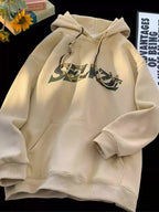 Camouflage Letter Print Punk Y2K Hoodie