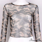 Camouflage Print T-shirt