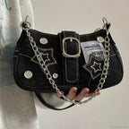 Canvas Stars Pattern Y2K Crossbody
