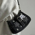 Canvas Stars Pattern Y2K Crossbody