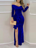 Asymmetric Ruffle Dress