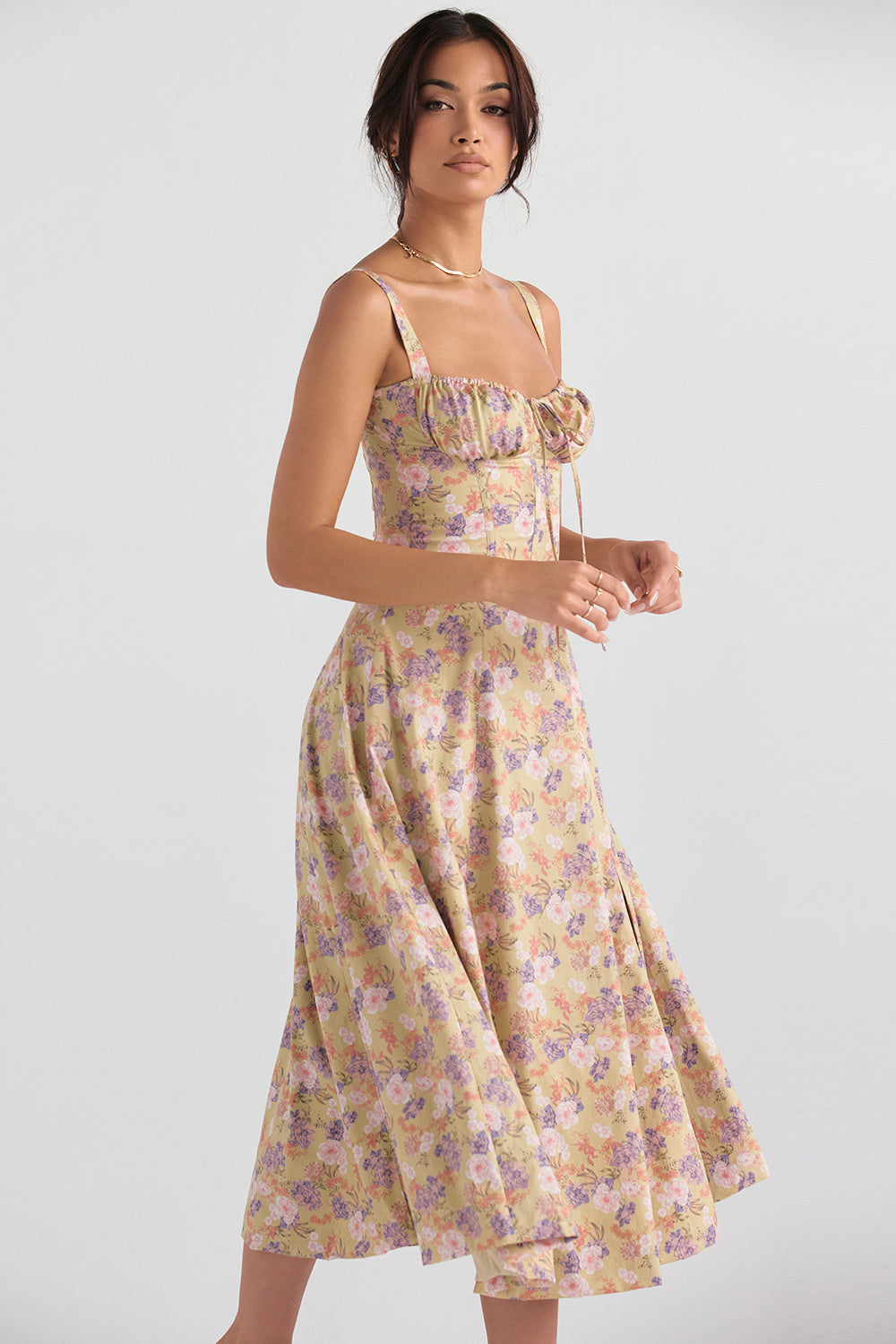 Fiorella Elevated Midi Corset Dress Premium Wardrobe Essential
