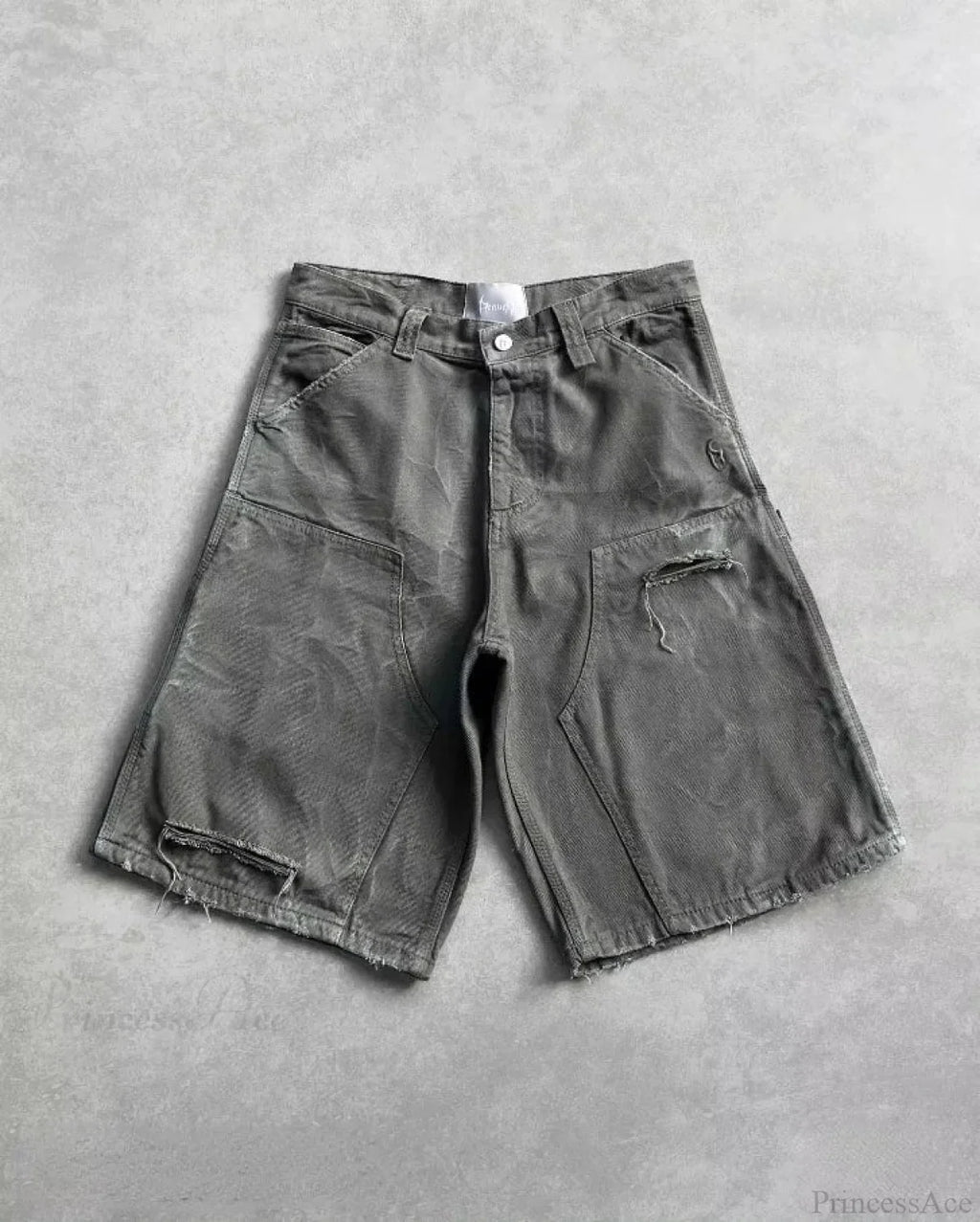 Cartoon Patchwork Denim Short