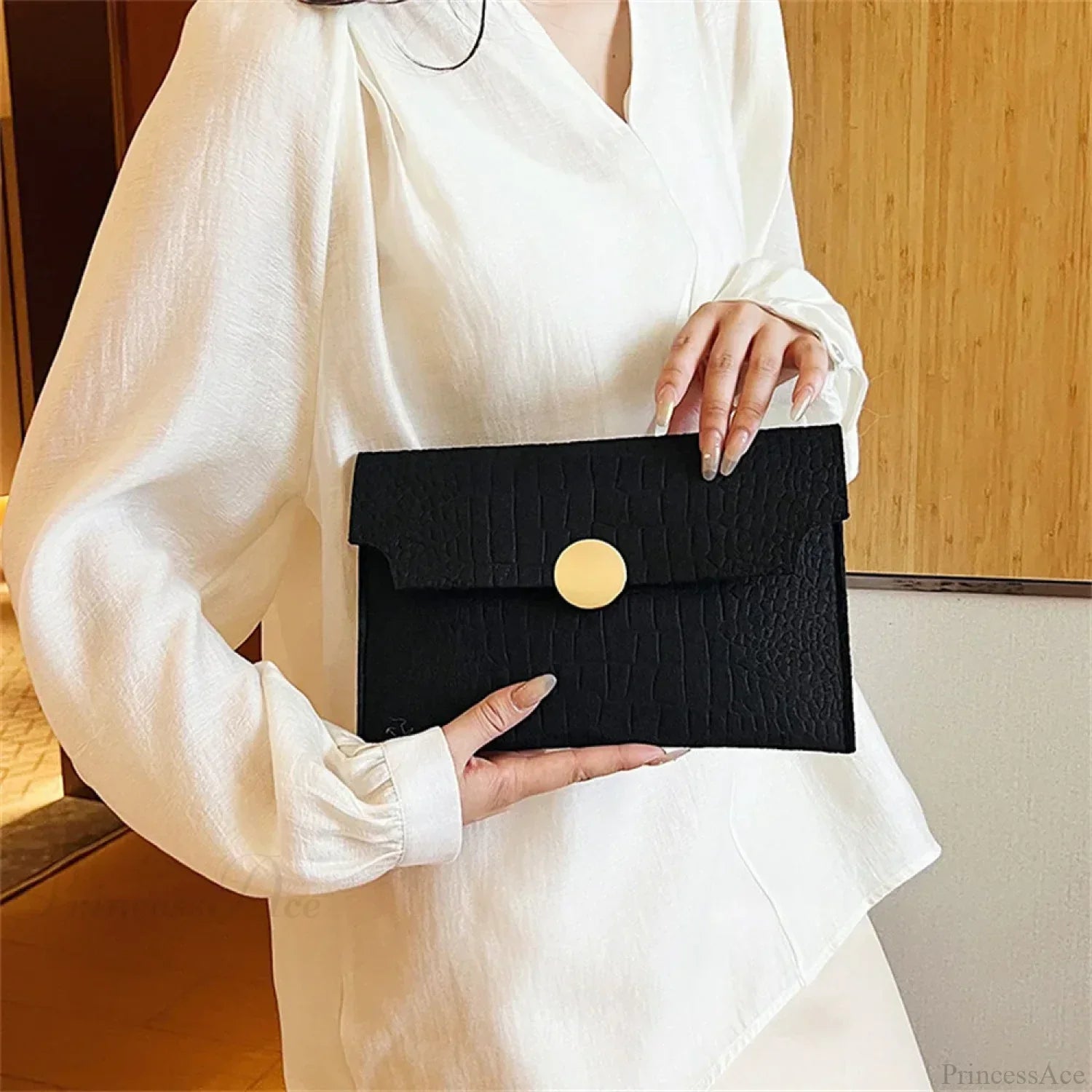 Casual Crocodile Pattern Business Clutch Wristlet