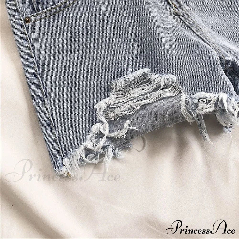 Casual High Waist Denim Shorts