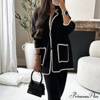Casual Loose Solid Suit