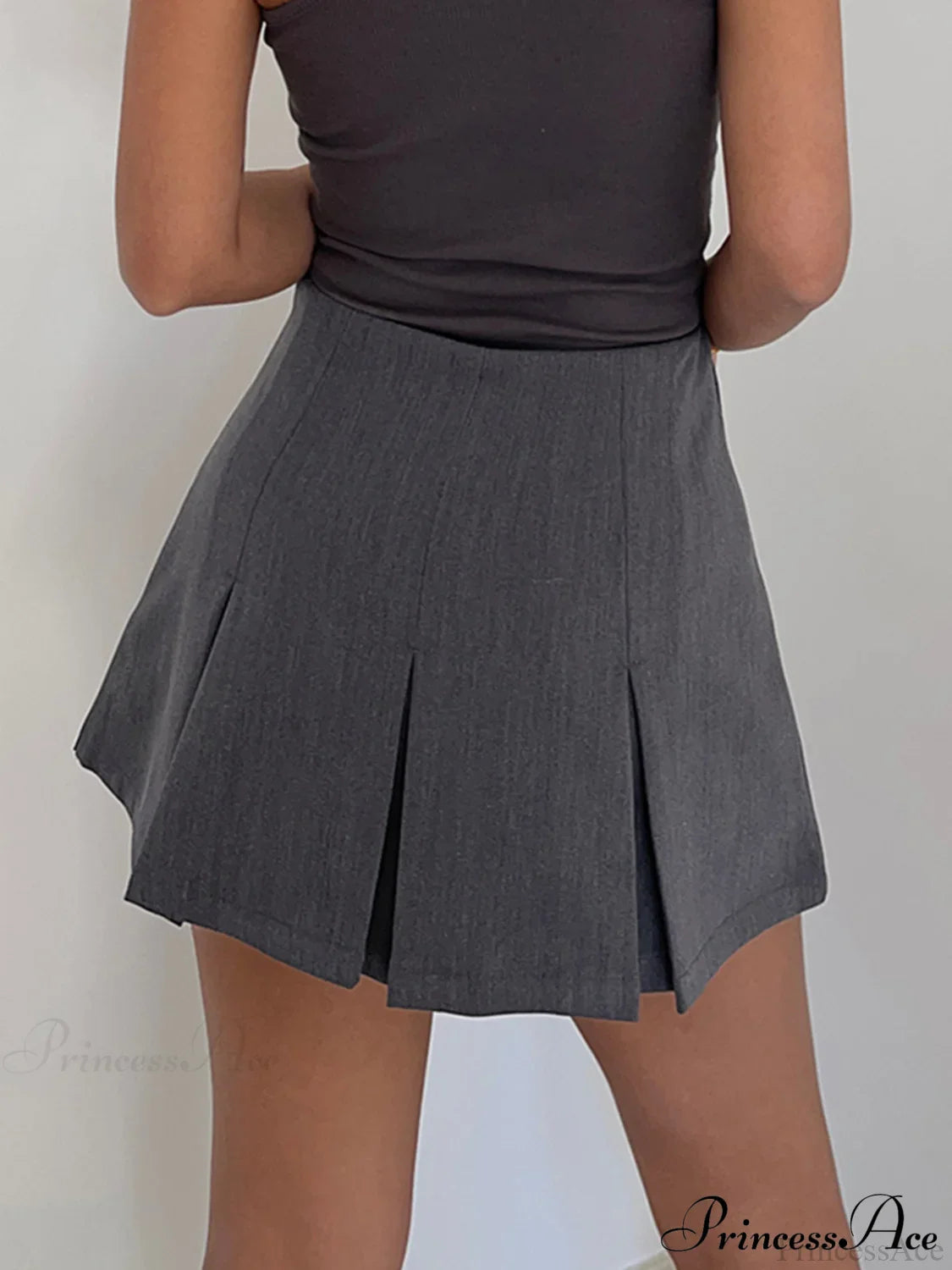 Casual Pleated Graceful Hem Mini Skirt
