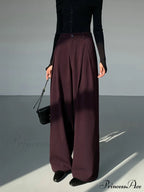Casual Pleated Graceful Wide Leg Pants
