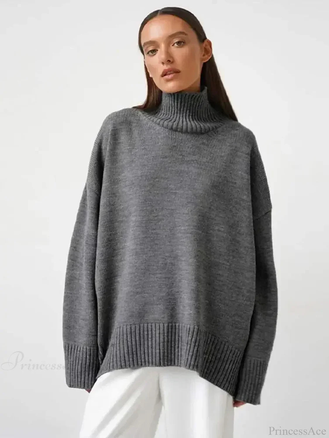 Casual Solid Color Long Sleeve Sweater