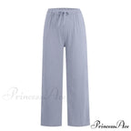 Casual Solid Drawstring Patchwork Low-Waisted Flare Spring Summer Pants