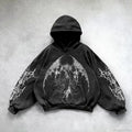 Casual Vintage Print Hoodie