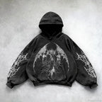 Casual Vintage Print Hoodie