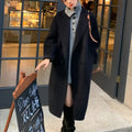 Casual Woolen Notch Collar Spring Overcoat